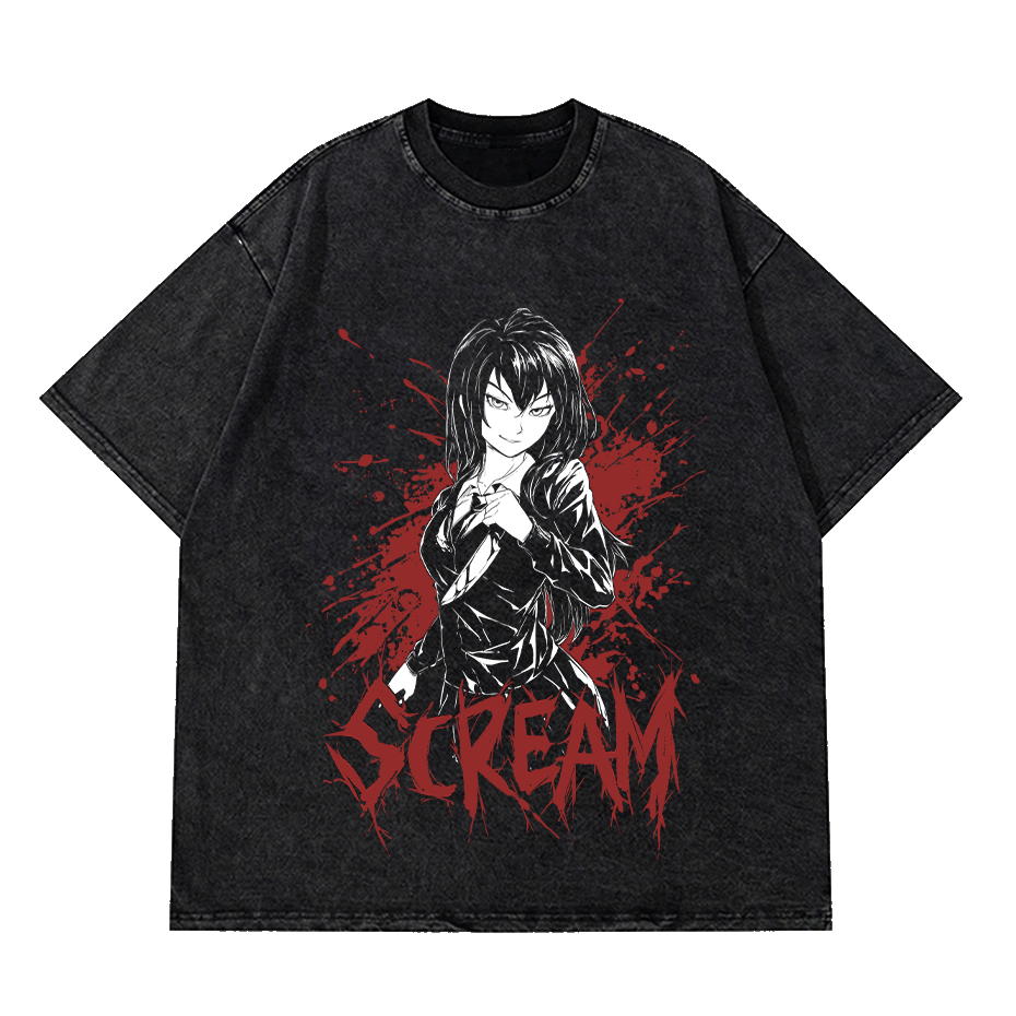 Scream Acid Wash Tee