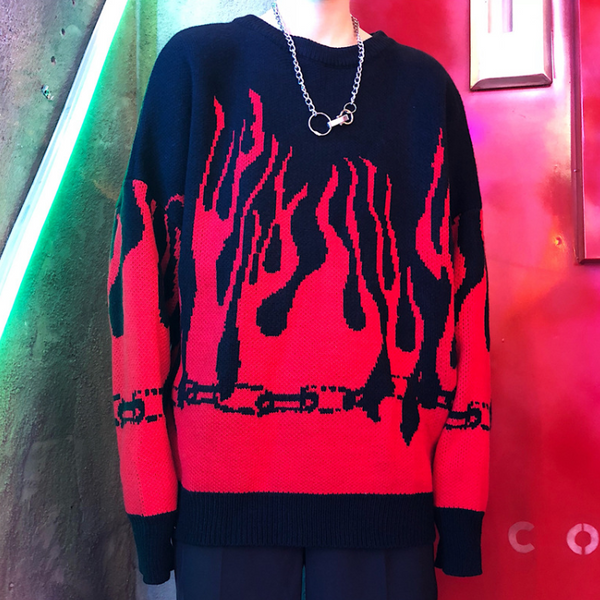 Red Flame Sweatshirt